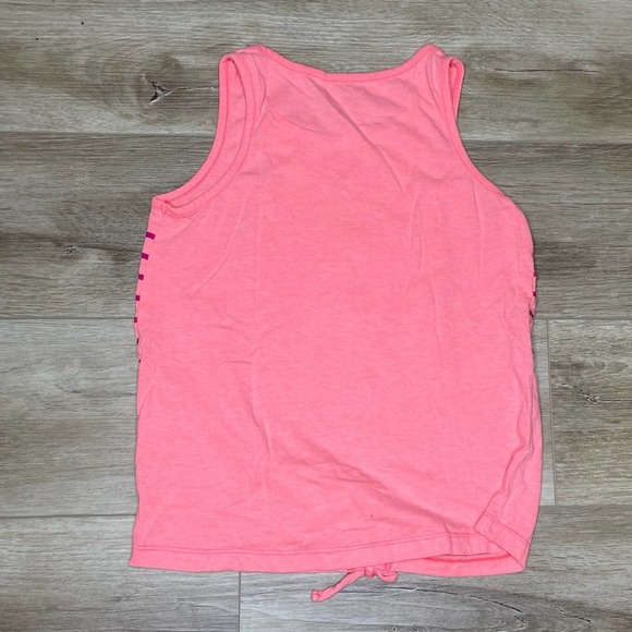 Cat & Jack Girl's Pink/Silver Sequin Palm Tree Tie Front Tank Top sz L (10/12) - Picture 2 of 2